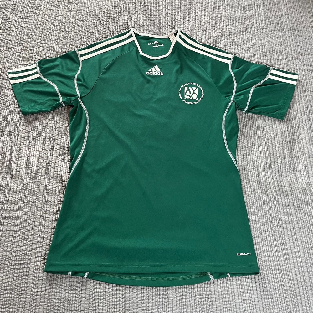 Adidas Climalite AYSO #23 Soccer Jersey Green Men's Medium